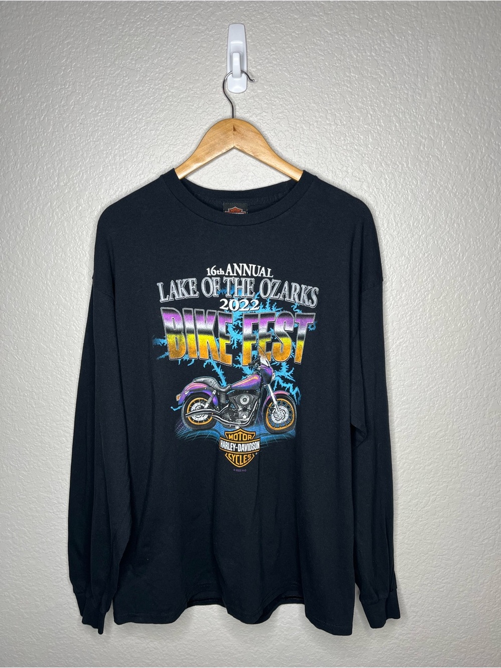 Harley-Davidson Lake of the Ozarks Missouri Bike Fest 2022 Long Sleeve Shirt XL